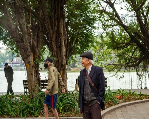 Man walking in nature active lifestyle